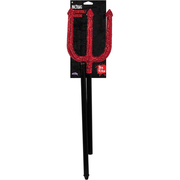 Rhinestone Red Pitchfork
