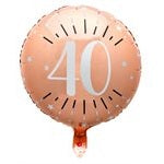 Rose Gold Sparkling Age Balloon 40 Years