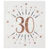 Rose Gold Sparkling Age Napkin 30 Years