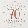 Rose Gold Sparkling Age Napkin 70 Years