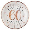 Rose Gold Sparkling Age Plate 60 Years, 10 Count