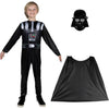 STAR WARS OFFICIAL DARTH VADER HALLOWEEN COSTUME FOR KIDS - Jumpsuit with Detachable Cape and 3D Half Mask