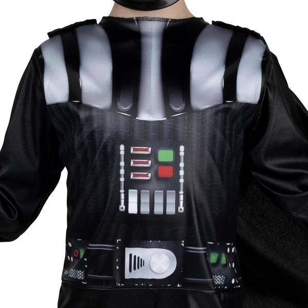 STAR WARS OFFICIAL DARTH VADER HALLOWEEN COSTUME FOR KIDS - Jumpsuit with Detachable Cape and 3D Half Mask