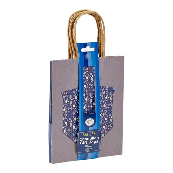 Set of 4 Hanukkah Kraft Bags