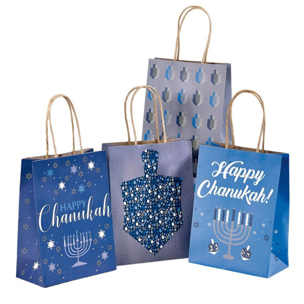 Set of 4 Hanukkah Kraft Bags