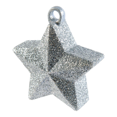 Silver Glitter Star Balloon Weight