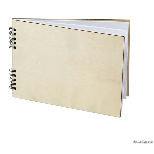 Small Wooden Cover Guest Book