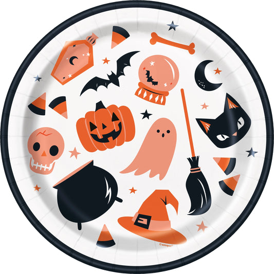 Spooky Spirits 9" Plates, 8 count