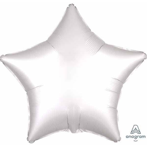 Star-Shaped 19" White Satin Luxe Balloon