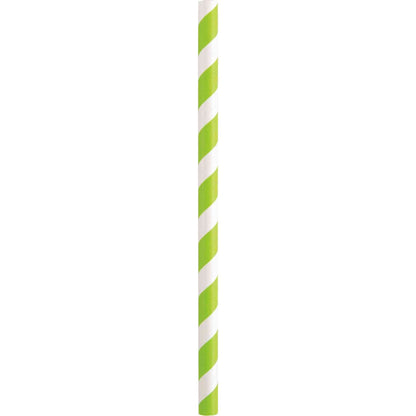 Straws - Striped Paper, Smoothie, 10 Count
