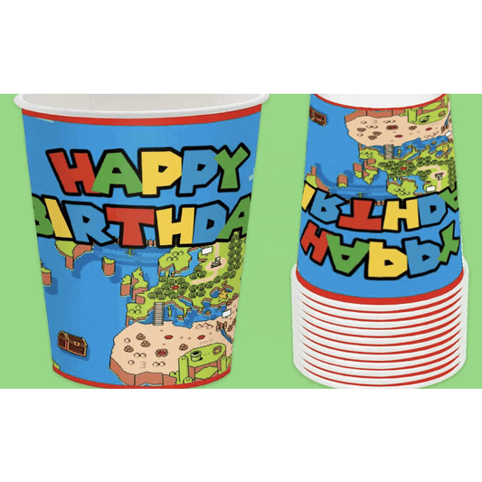 Super Gaming Brothers 9oz Paper Cups, 24 Count