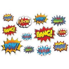 Super Hero Action Cutout Signs