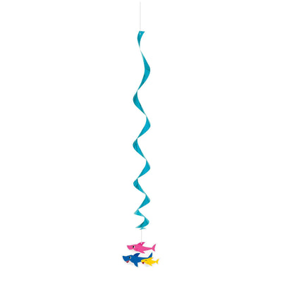 Swirl Decorations - Hanging, Baby Shark, 26", 3 Count