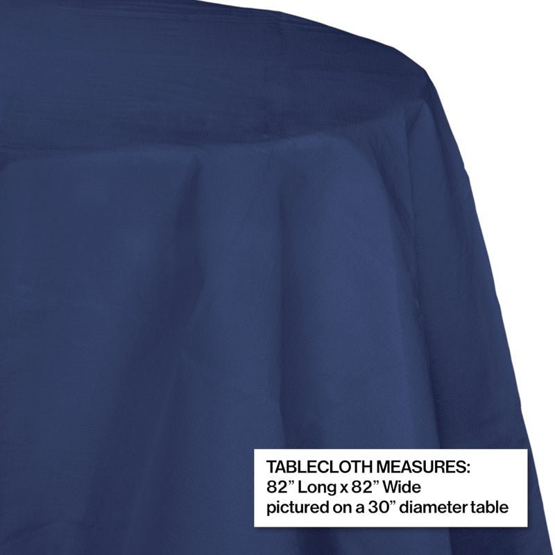 Table Cover Paper Octagon Round 1 Count 82" Navy
