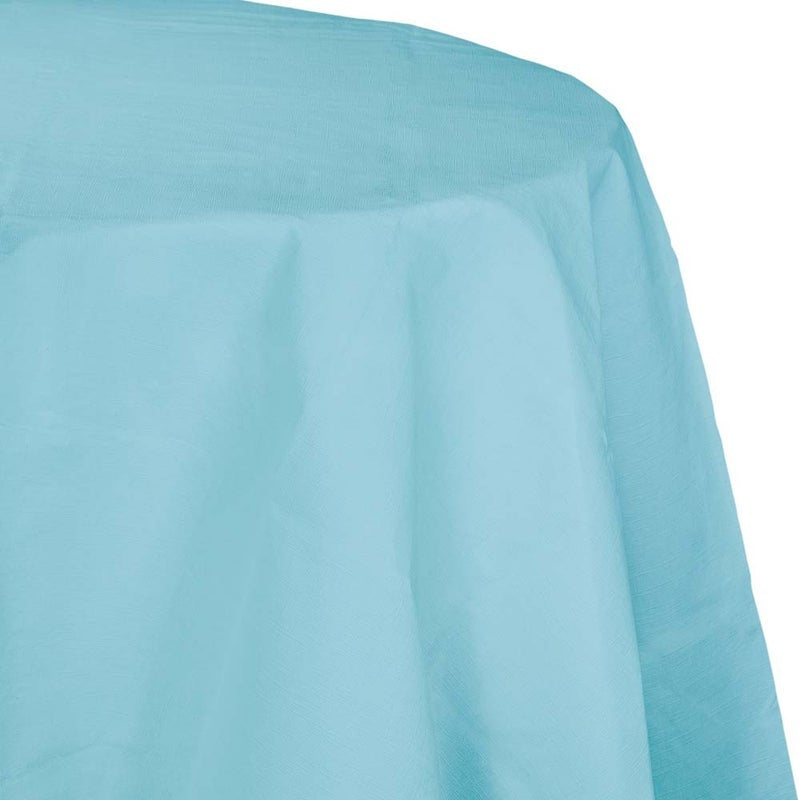 Table Cover Paper Octagon Round 1 Count 82" Pastel Blue