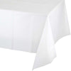 Table Cover Plastic 1 Count 54 x 108 White
