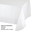 Table Cover Plastic 1 Count 54 x 108 White