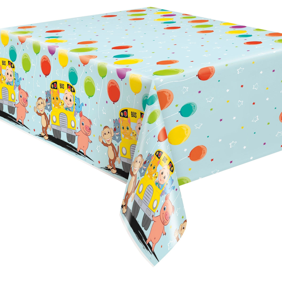 Table Cover - Plastic, Cocomelon, 54 x 84