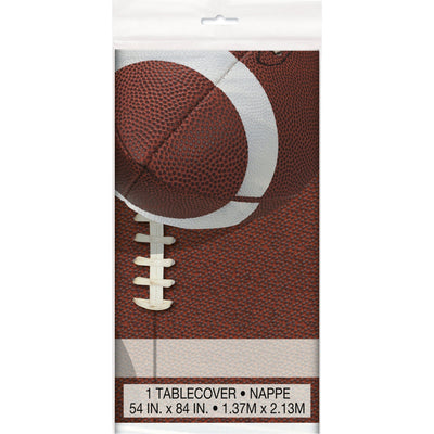 Table Cover - Plastic, Football Party, Rectangular, 54"x84"
