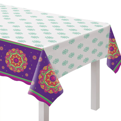 Table Cover - Purple, Rectangular, Rangoli Dream, 54" x 102"