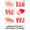Tattoos - Foil, Valentines Day, 24 Count