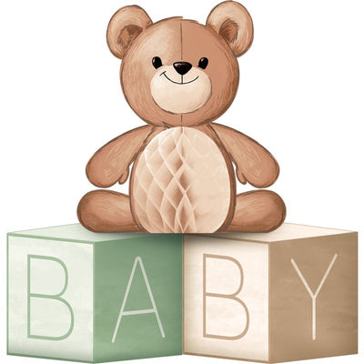 Teddy Bear Baby Block Centerpiece