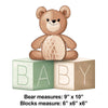 Teddy Bear Baby Block Centerpiece