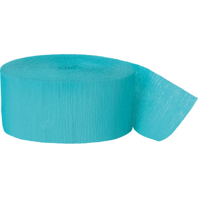 Terrific Teal Crepe Streamer