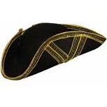 Tricorner Black Pirate Hat
