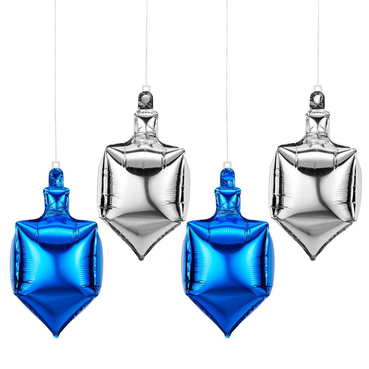 Driedel-Shaped Foil Balloons, Set of 4
