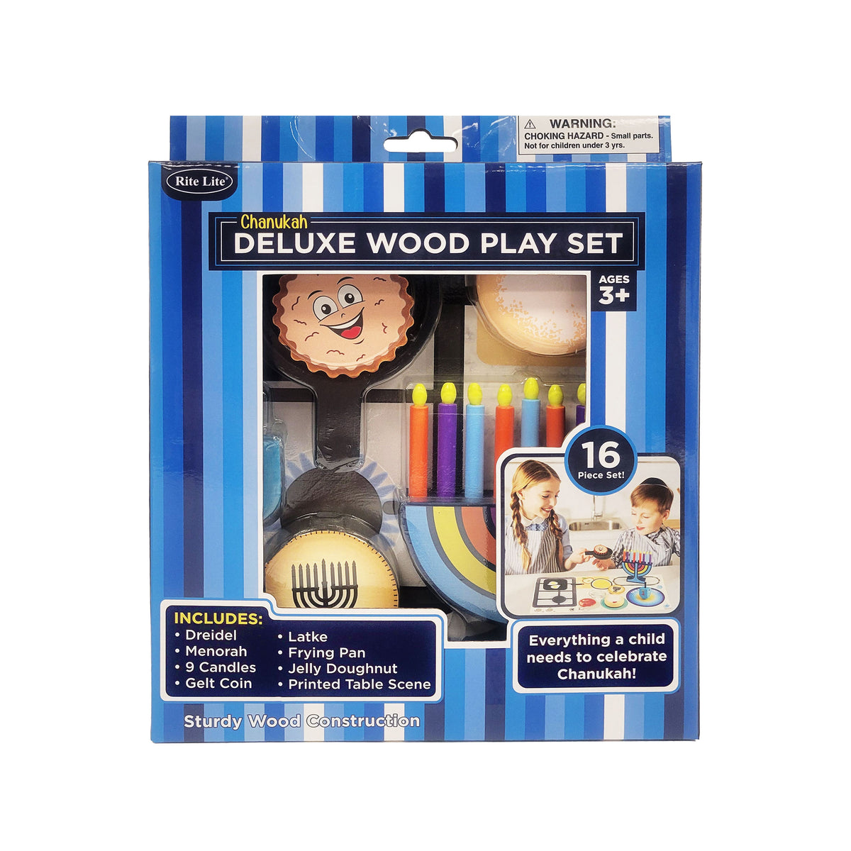Hanukkah Deluxe Wood Children's Playset