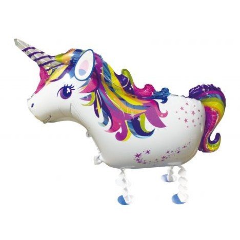 Walking Pet Unicorn Foil Balloon