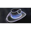 White Cowboy Hat with Party Wire Light Up Trim