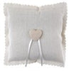 White Heart Ring Pillow Cushion