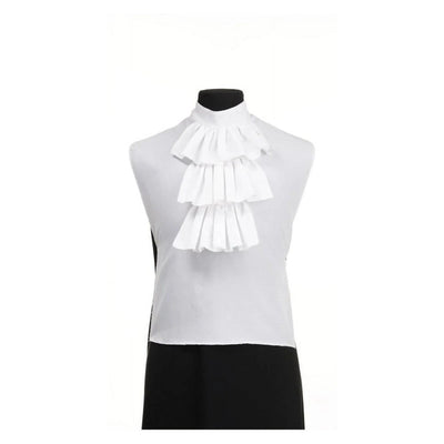 White Jabot Shirt Front