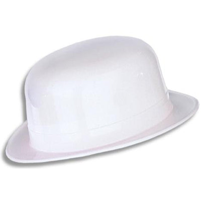 White Plastic Derby Hat