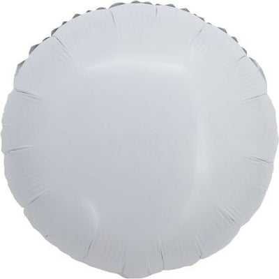 White Round Foil Balloon 18"