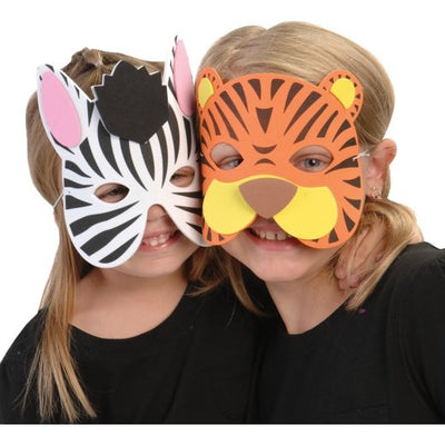 Wild Animal Foam Masks, Set of 12