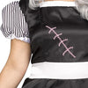 Women's Broken Doll Adult Costume, Black/White, Medium/Large Med 10-14
