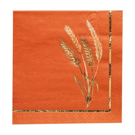 Harvest Wheat Fall & Thanksgiving Cocktail Napkin, Set of 20