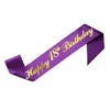 Happy 18th Birthday Purple Sash & Tiara Set