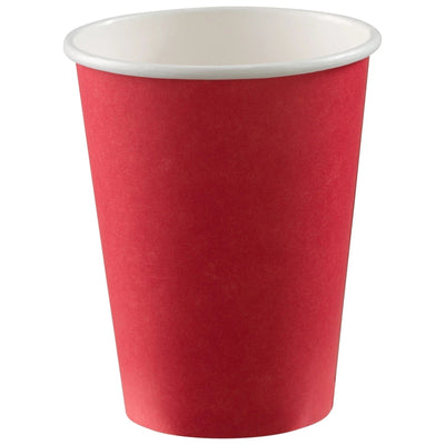 12 Oz. Paper Cups, 50 Count. - Apple Red