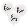 17" Large White Round Wedding Balloons - "Love"