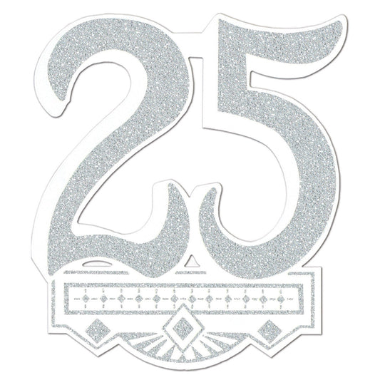 25Th Anniversary Crest Glitter Print 1 Side