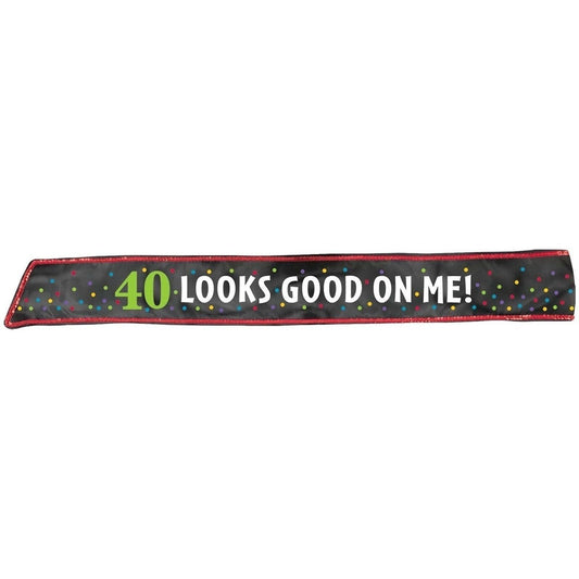 40Th Birthday Fabric Sash