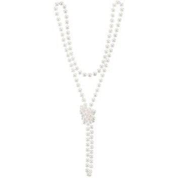 48" Pearl Necklace Flapper Beads