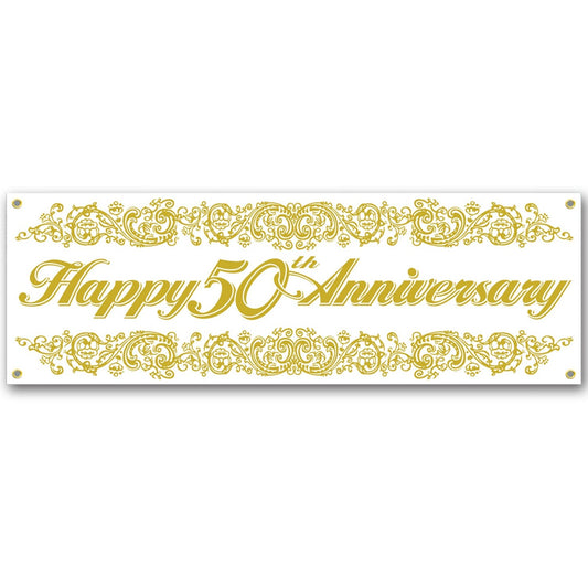 50Th Anniversary Sign Banner