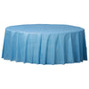 84" Round Plastic Table Cover - Pastel Blue