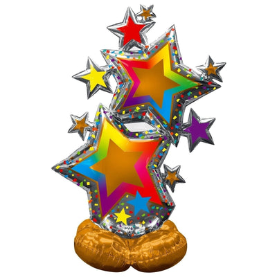 Colorful Star Cluster Airloonz Foil Balloon