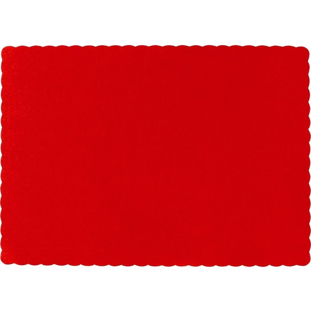 Apple Red Solid Color Paper Placemats